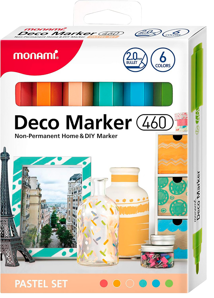 Set 6 Marcadores Deco 460 Monami