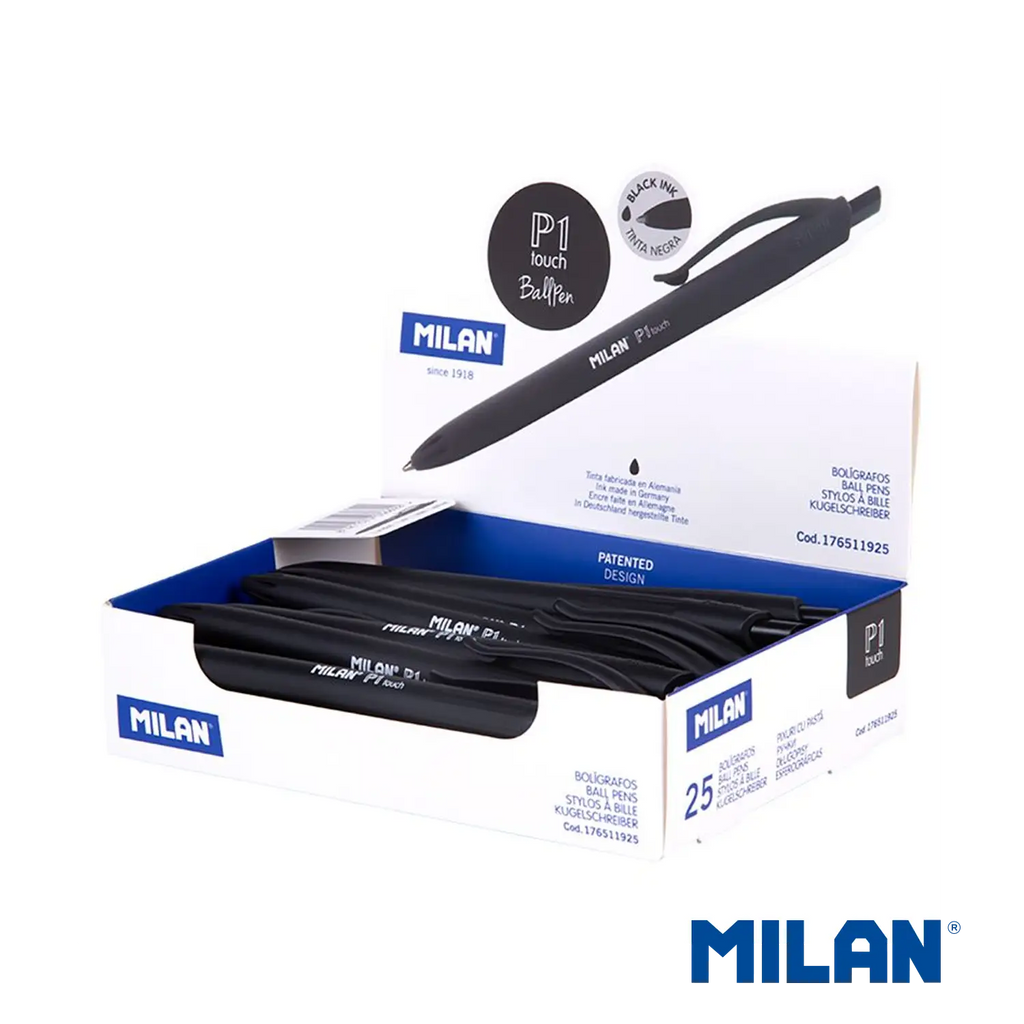 Caja 25un Bolígrafos P1 touch azul, negro o rojo