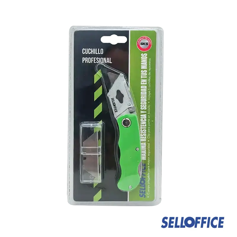 Cuchillo Cartonero de seguridad plegable