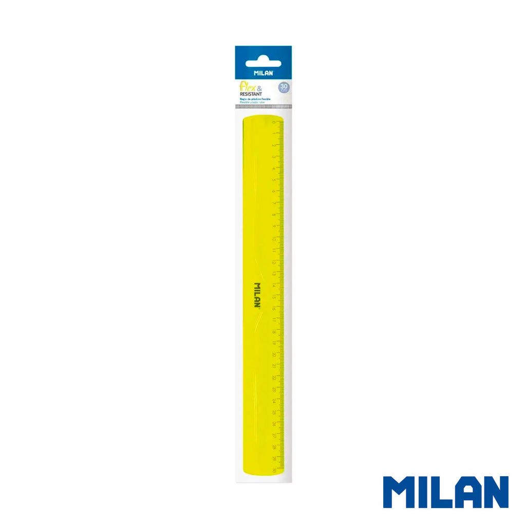 Pack de 24 Reglas Flex & Resistant Acid Series 30 cm Amarillo Milan