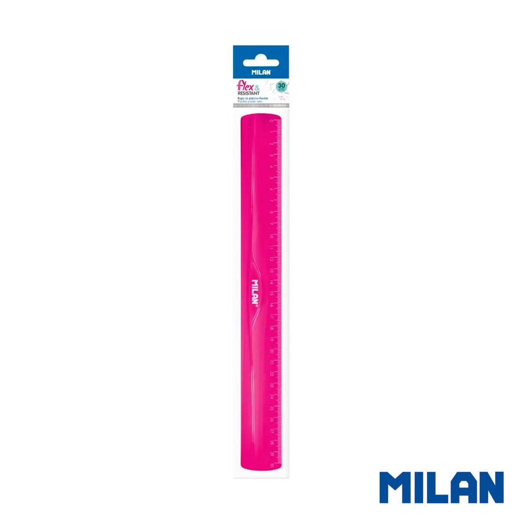 Pack de 24 Reglas Flex & Resistant Acid Series 30 cm Rosa Milan