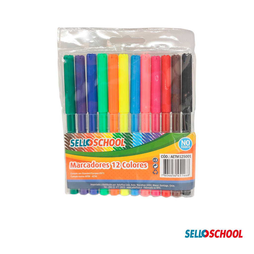 Pack 12 Sets de Marcadores de 12 colores