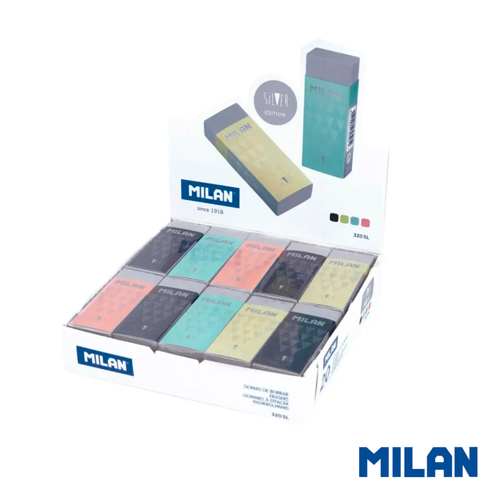Caja de 20 Gomas de Borrar Silver Series 320 Milan