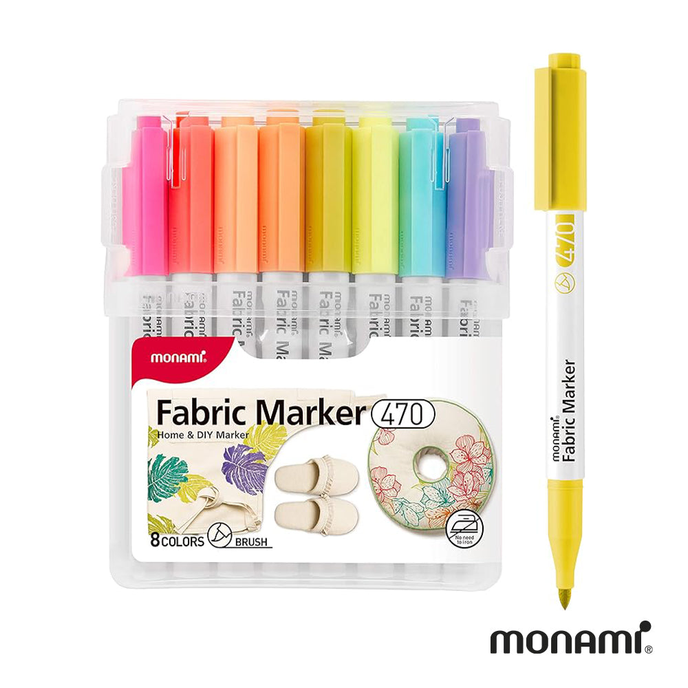 Set de 8 Marcadores de Tela Monami 470