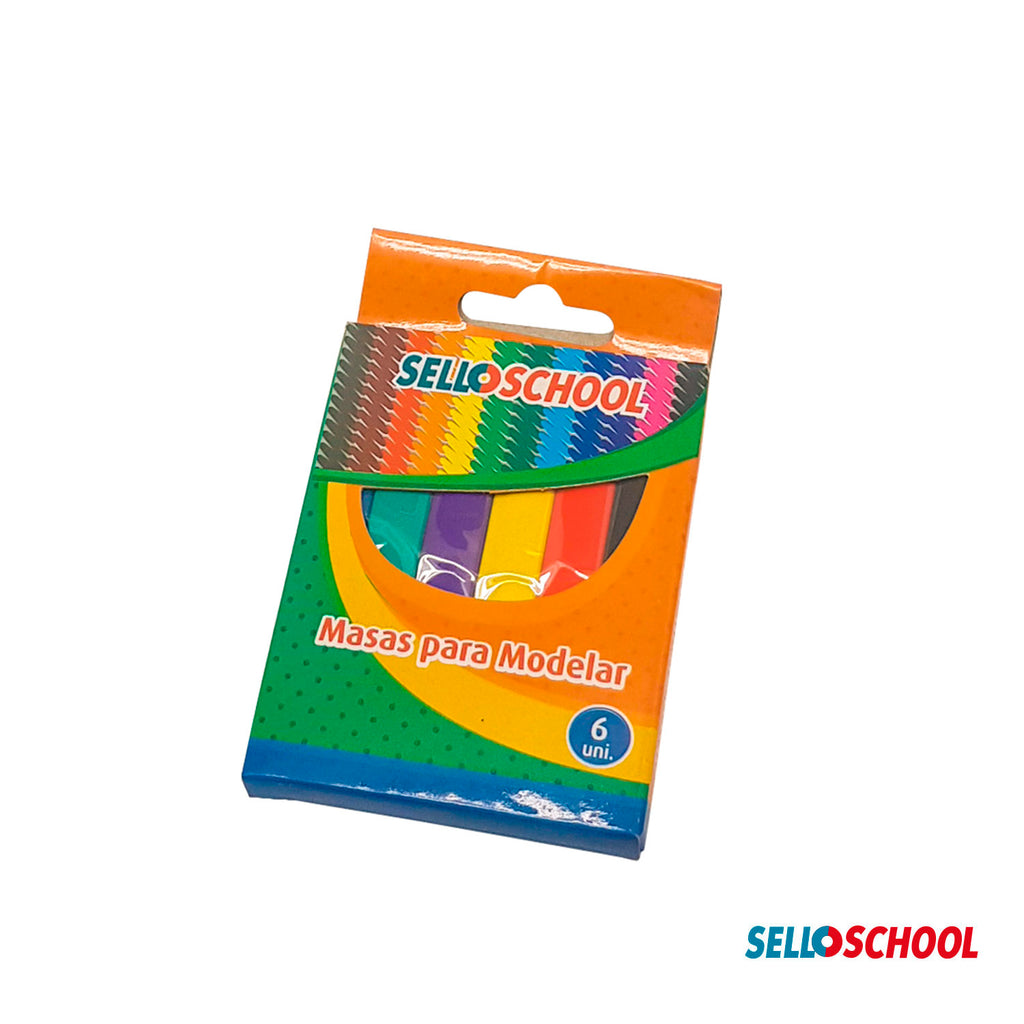 Pack 12 Cajas de Plasticinas de 6 colores