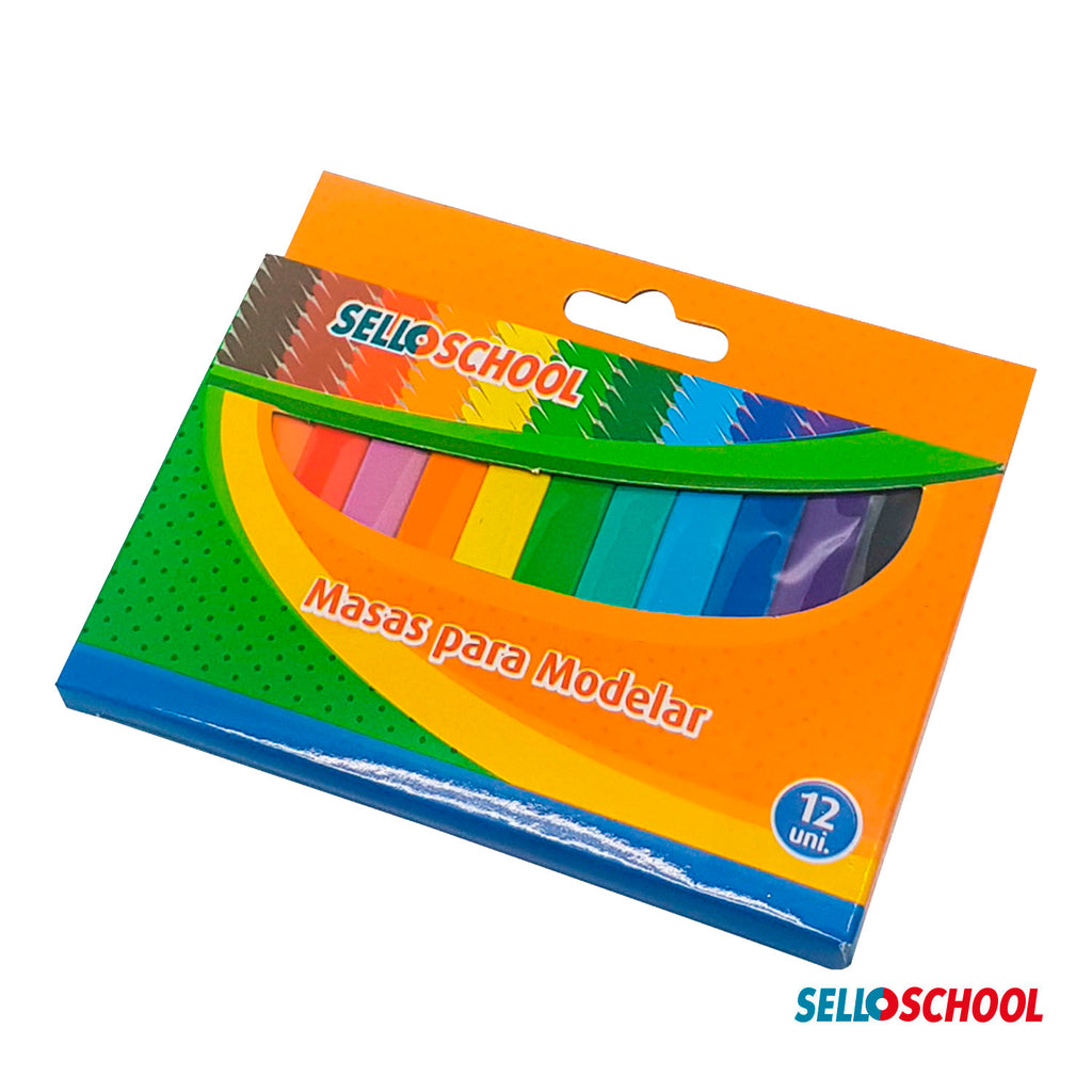 Pack 12 Cajas de Plasticinas 12 Colores