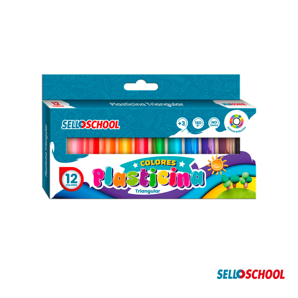 Pack 3 Sets de Plasticina Triangular 12 colores