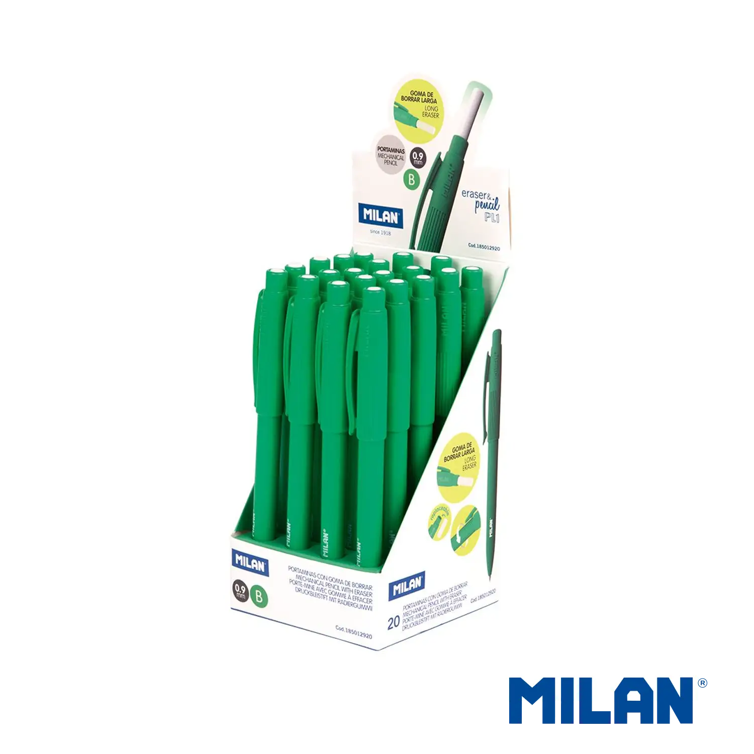 TWANY Milano Collection 2010セット Caja 20un Portaminas PL1 0,9 mm B, Verde – Adioffice