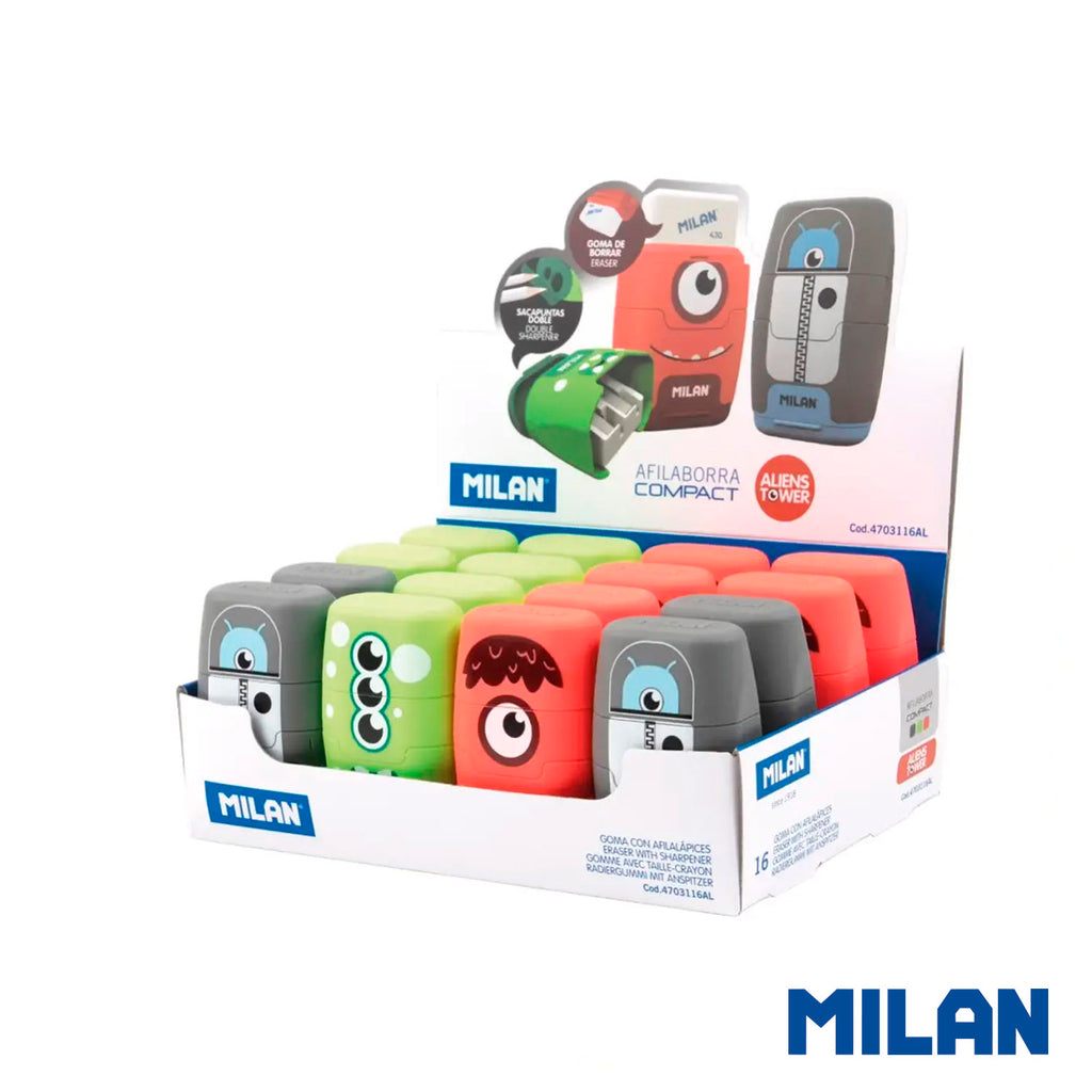 Caja de 16 Afilaborras Compact Aliens Series Milan