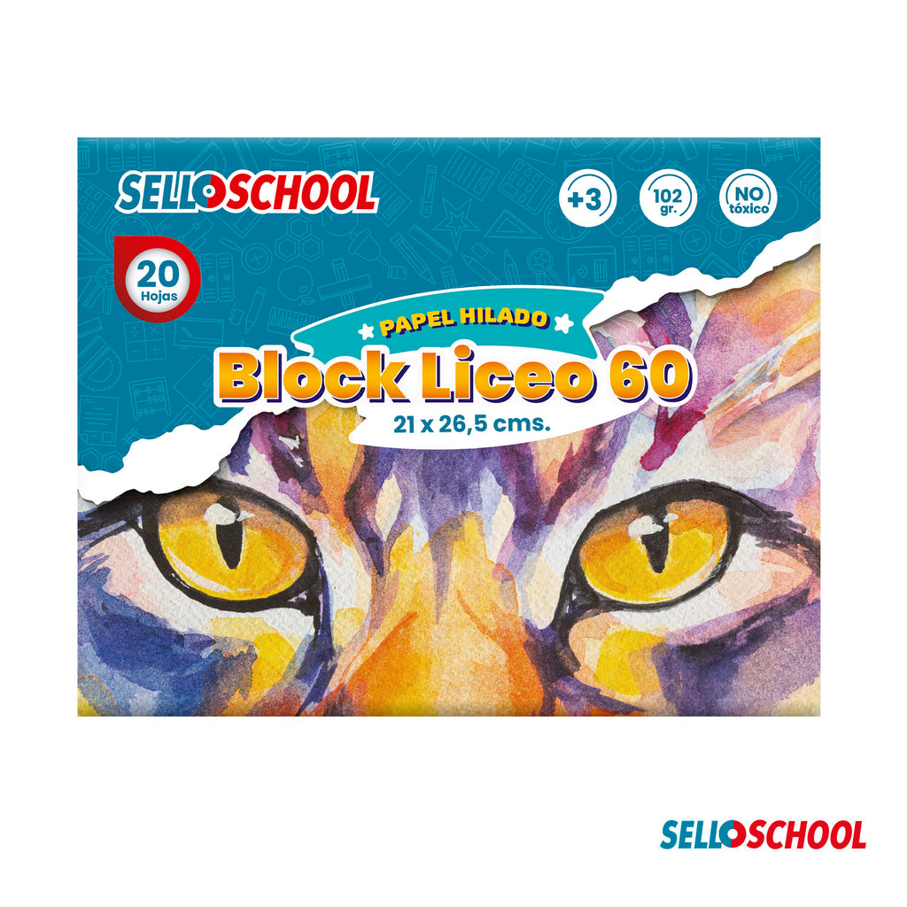Block de Dibujo Liceo N°60 20 Hojas Selloschool – Caja 25 Unidades