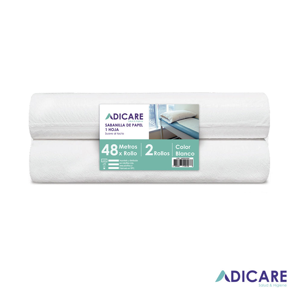 Sabanilla de Papel 48 mt. 2 rollos (Pack 6 unidades)