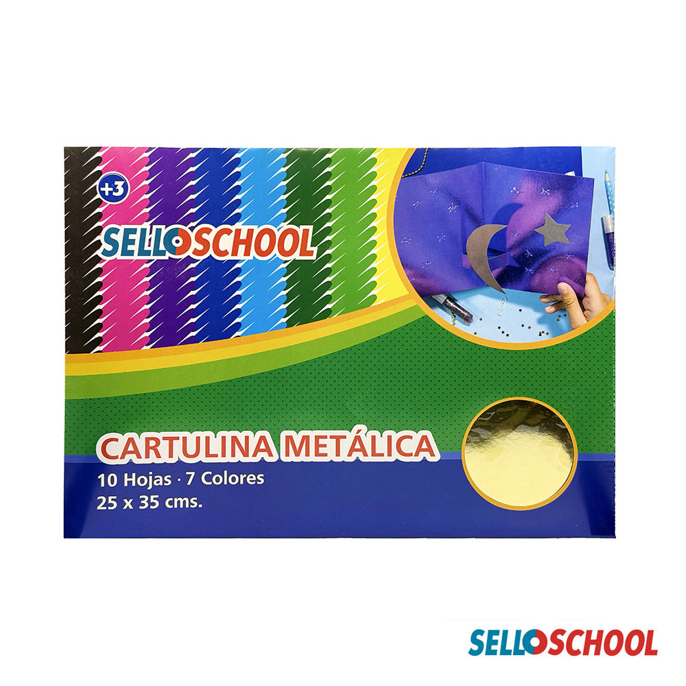 Pack de 10 Bolsones de Cartulina Metalizada 25 x 35 cm