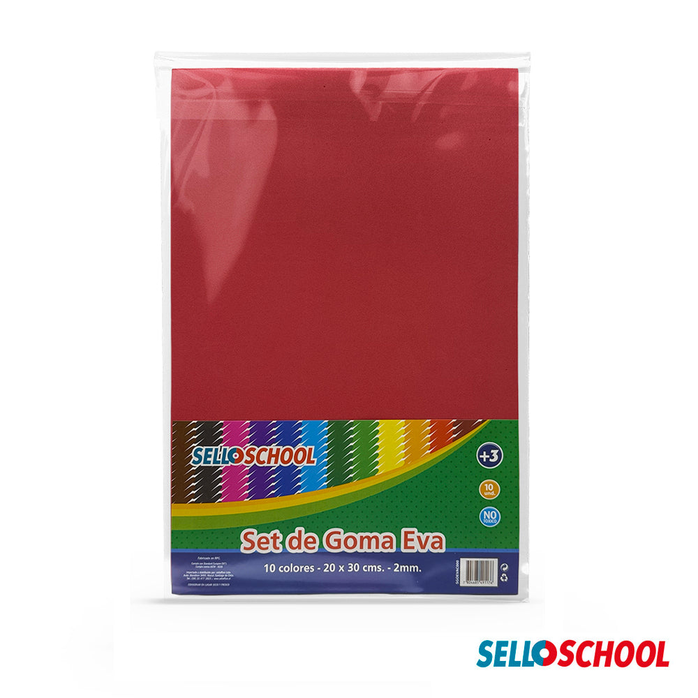Pack de 10 Sets de Goma Eva 20 x 30 cm
