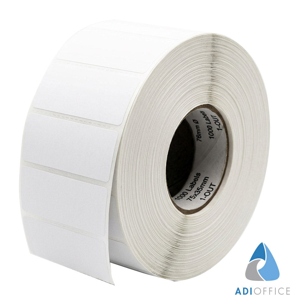 ROLLO(S) DE 1000 ETIQ PARA CODIGOS DE BARRA, 75X35MM, 1 SAL