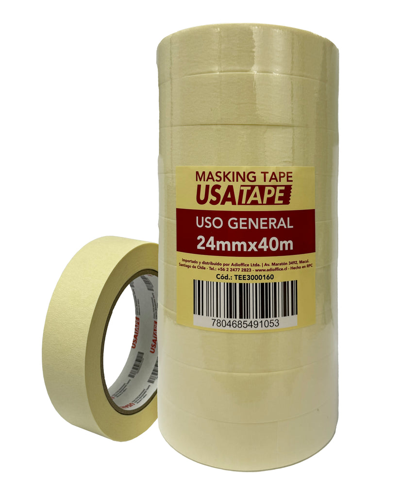 Pack de 36 rollos, Masking Tape 24mm. x 40m. UsaTape