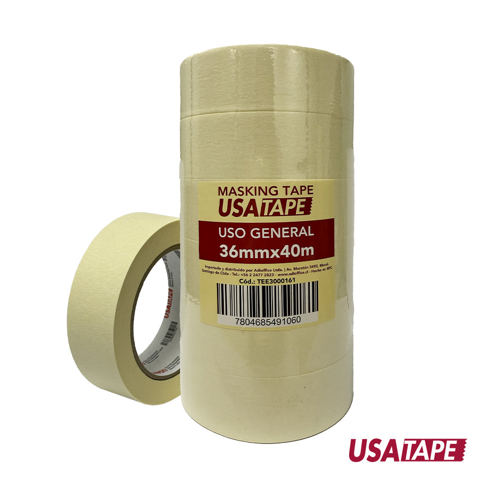 Pack de 24 rollos, Masking Tape 36mm. x 40m. UsaTape