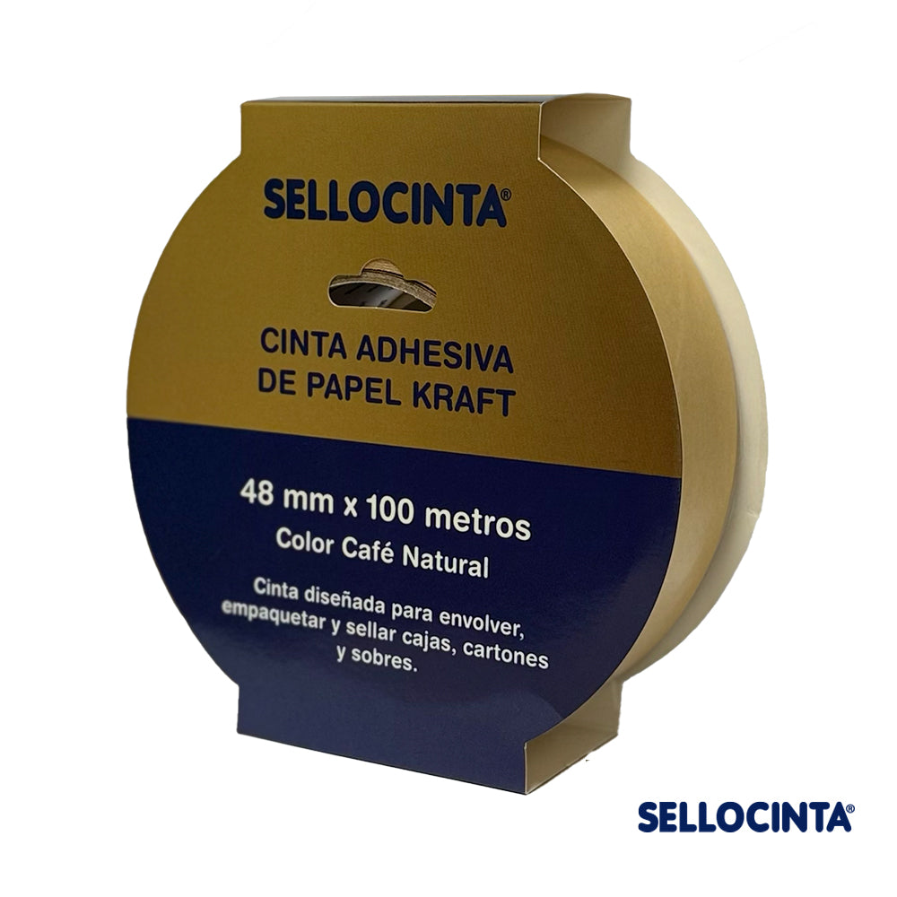 Caja de 24 rollos de Cinta Kraft 48mm x 100mts