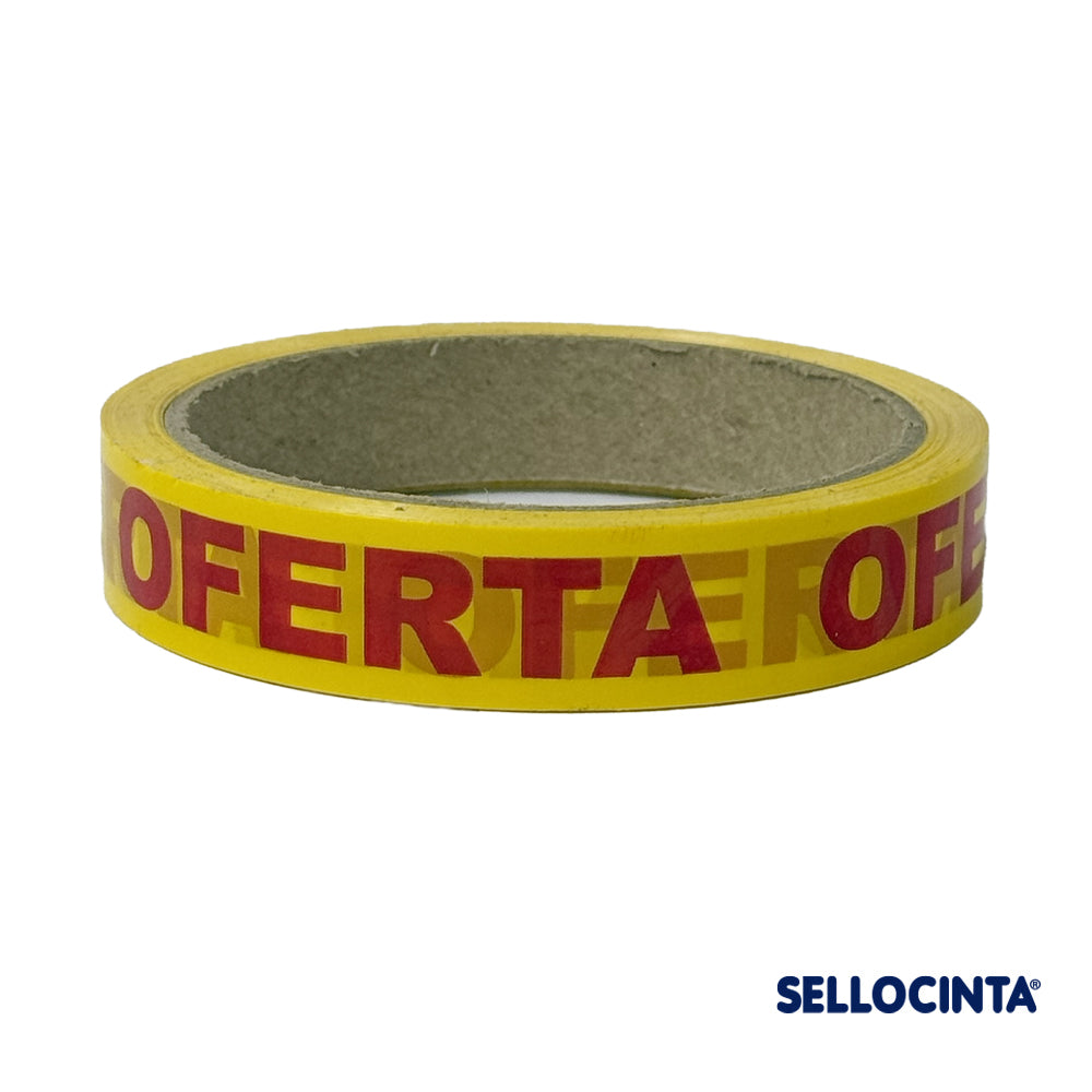 Caja 192un. Cinta embalaje impresa "OFERTA" 18mm x 40m