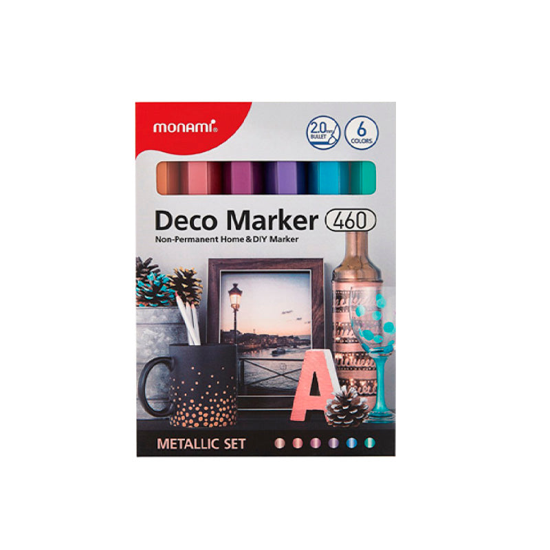 Set 6 Marcadores Deco 460 Monami