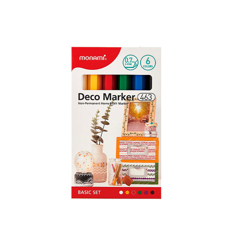 Set de 6 Marcadores Deco 463 Monami