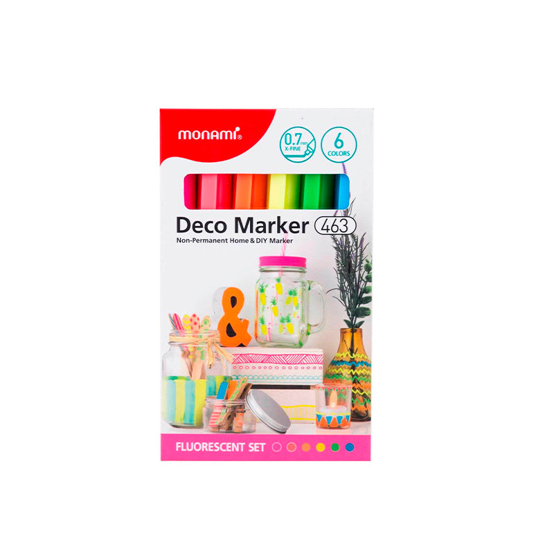 Set de 6 Marcadores Deco 463 Monami