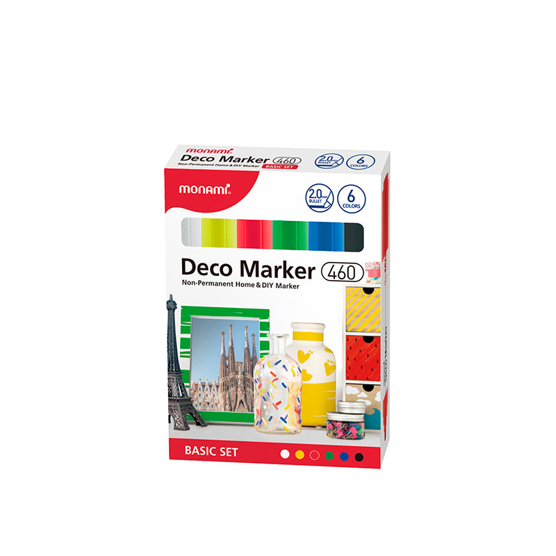 Set 6 Marcadores Deco 460 Monami