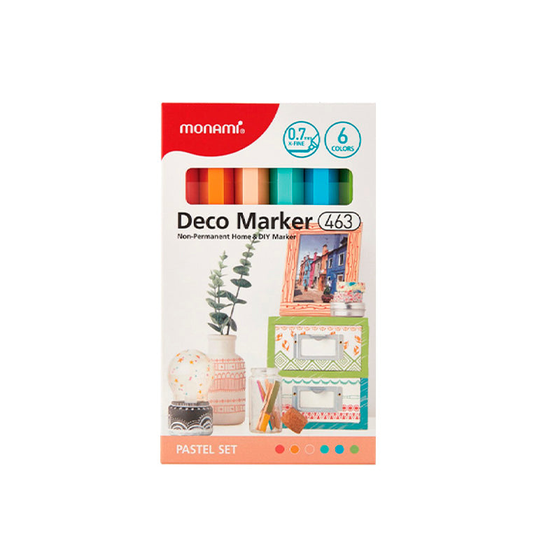 Set de 6 Marcadores Deco 463 Monami