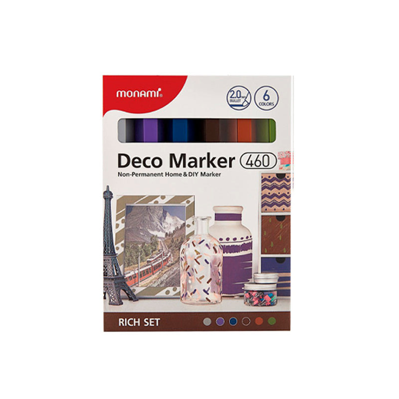 Set 6 Marcadores Deco 460 Monami