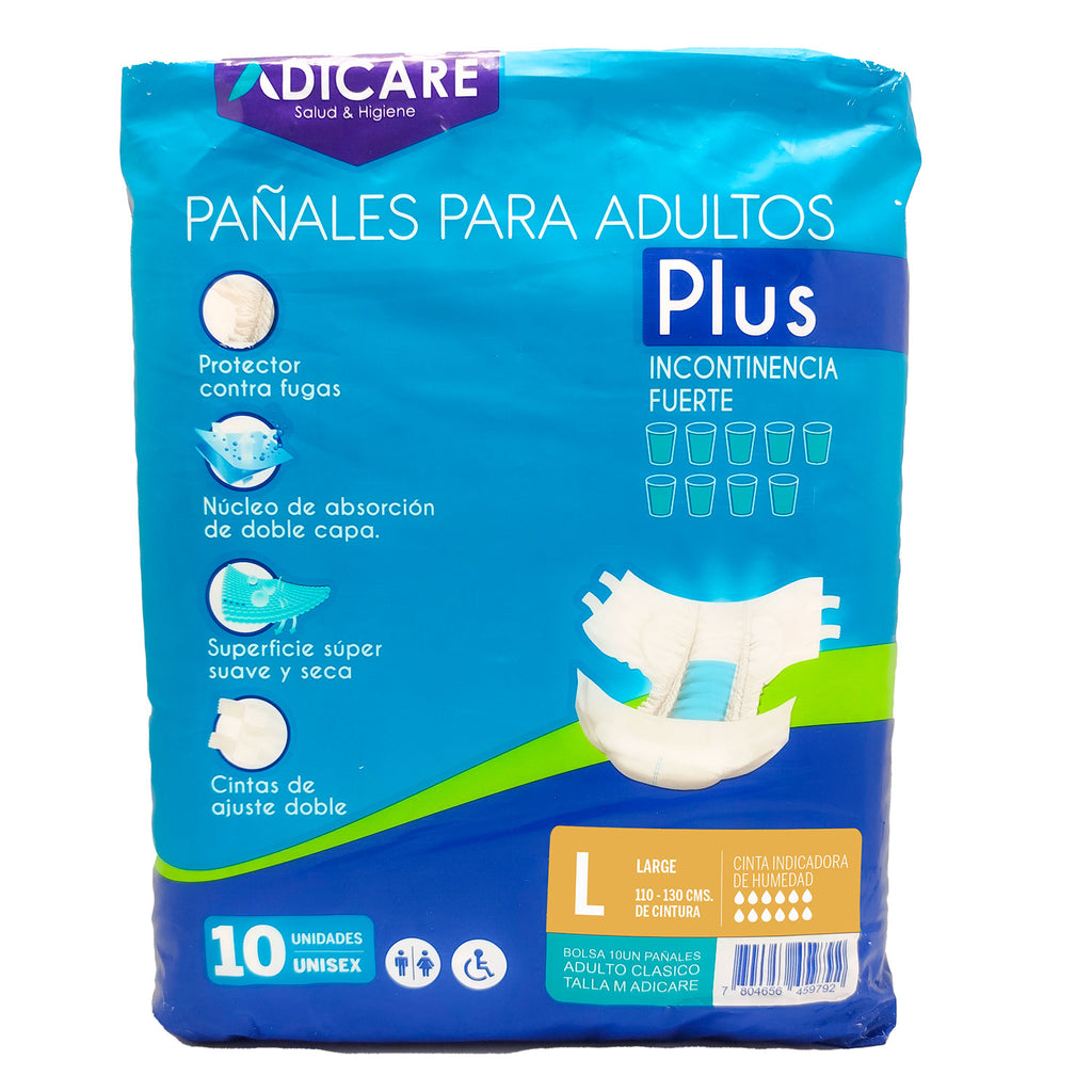 10 pañales para Adulto Talla L