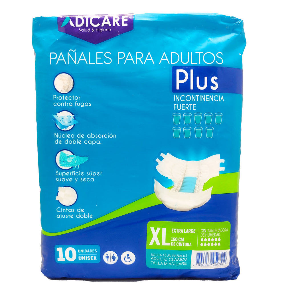10 pañales para Adulto Talla XL