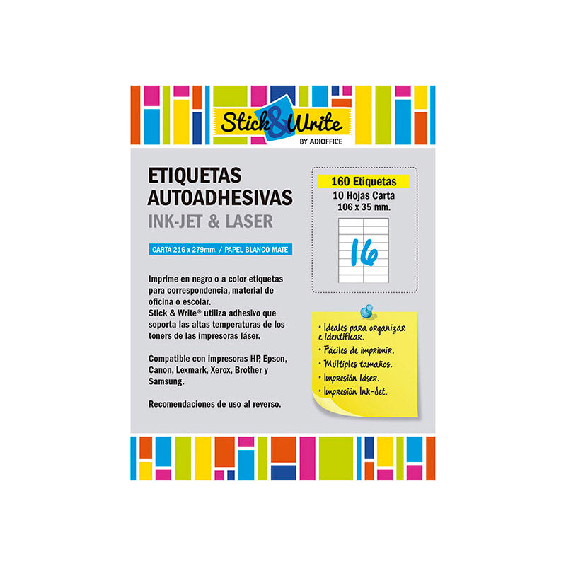 etiquetas adhesivas