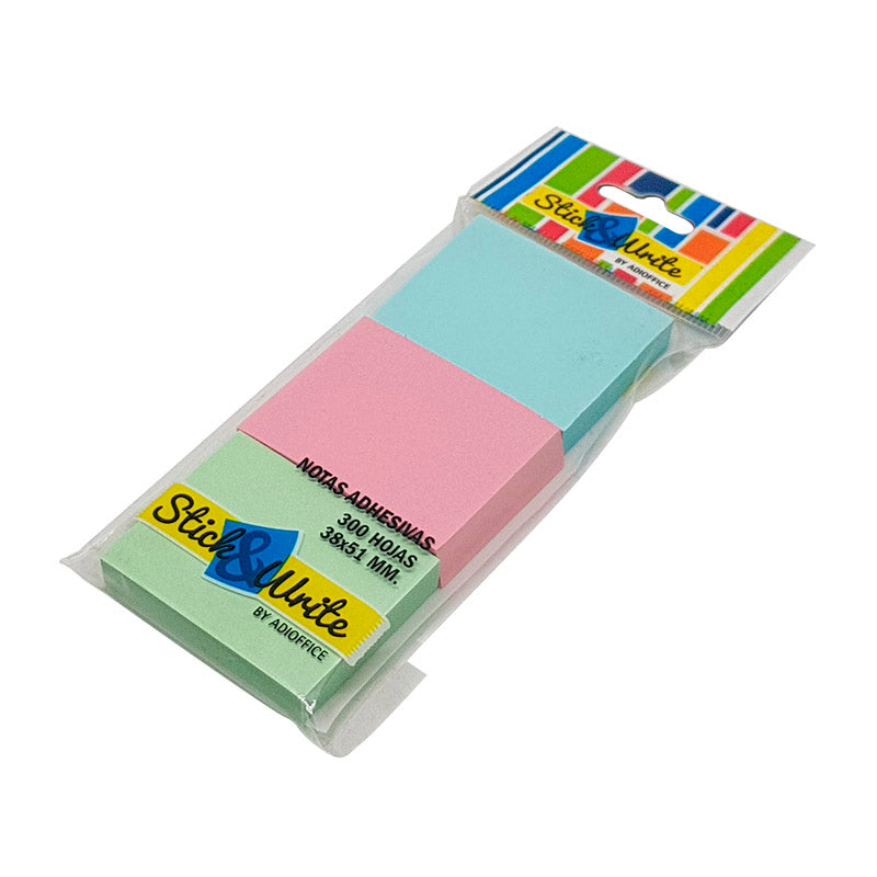 Caja 24 uni. Notas Adhesivas 38x51 (300hj) – Adioffice